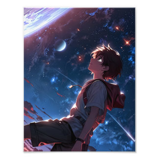 Wanderer der Sterne - Epic Anime Space Poster