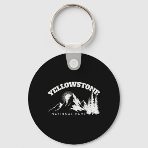 Wanderer im Yellowstone-Nationalpark liebt Wandern Schlüsselanhänger