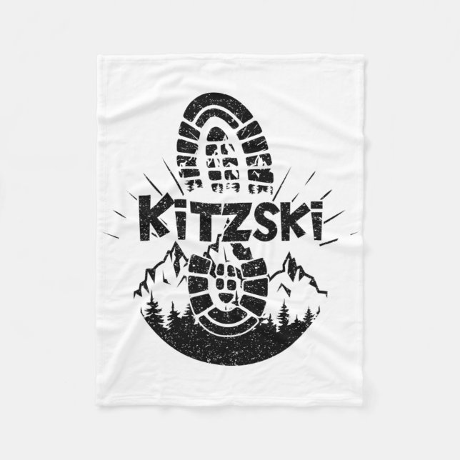 Wanderer Kitzski Tirol Österreich Urlaub  Fleecedecke (Vorderseite)