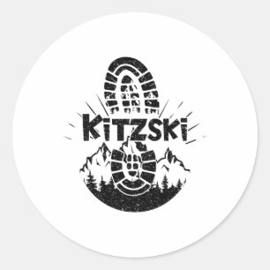 Wanderer Kitzski Tirol Österreich Urlaub Runder Aufkleber