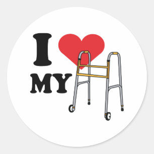 Wanderer-Liebe-Aufkleber Runder Aufkleber