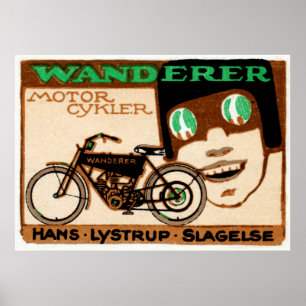Wanderer-Motorrad-Plakat 1910 Poster