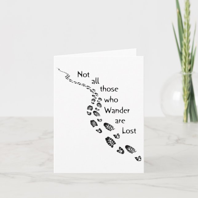 Wanderer nicht alle, die wandern sind verloren Wan Karte (Vorderseite)