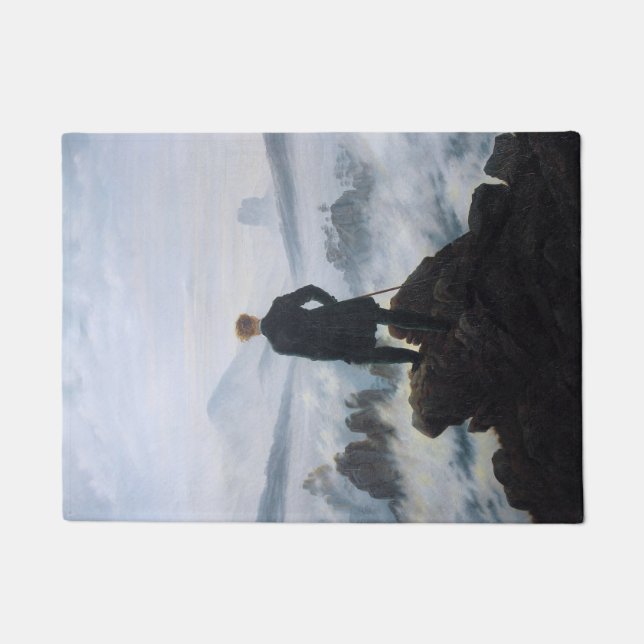 Wanderer oberhalb des Nebelmeers (von C.D. Friedri Fußmatte (Vorderseite)