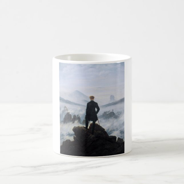 Wanderer oberhalb des Nebelmeers (von C.D. Friedri Kaffeetasse (Mittel)