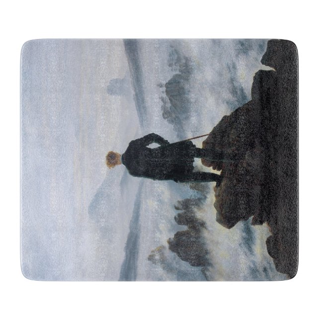 Wanderer oberhalb des Nebelmeers (von C.D. Friedri Schneidebrett (Vorderseite)