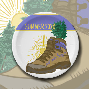 Wanderer Personalisiertes Camping Picknick Pappteller