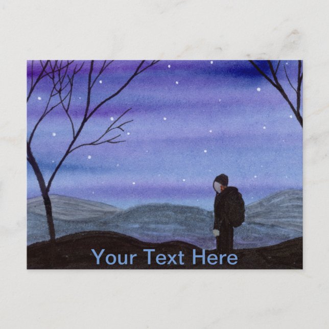 Wanderer Postkarte (Vorderseite)