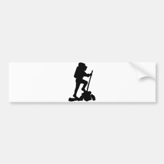 Wanderer-Silhouette-Emblem-grafischer Autoaufkleber