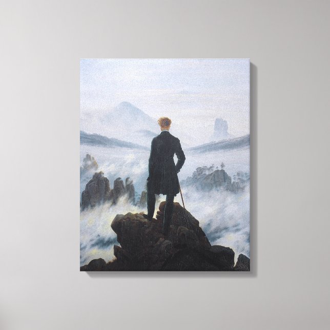 Wanderer über dem Meer des Nebels / Friedrich Leinwanddruck (Vorderseite)