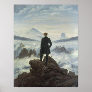 Wanderer über dem Nebel - Großes Poster