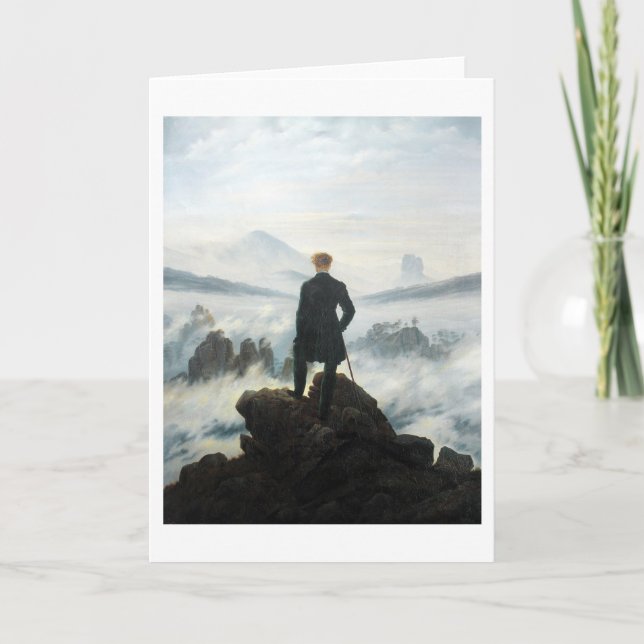 Wanderer über dem Nebel-Meer, Friedrich Karte (Vorderseite)