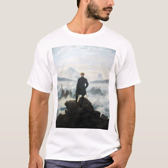 Wanderer über dem Nebel-Meer, Friedrich T-Shirt (Vorderseite)