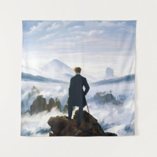 Wanderer über dem Nebelmeer, Caspar D Friedrich  Wandteppich