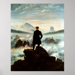 Wanderer über dem Nebelmeer, Caspar Friedrich Poster