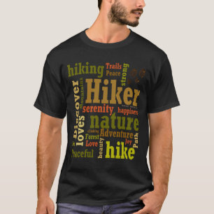 Wanderer Wander Word Cloud Männer T - Shirt