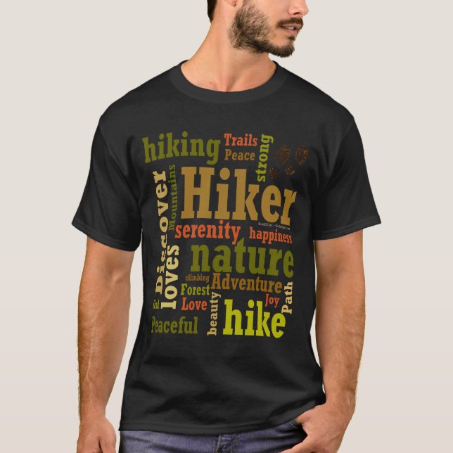 Wanderer Wander Word Cloud Männer T - Shirt (Vorderseite)
