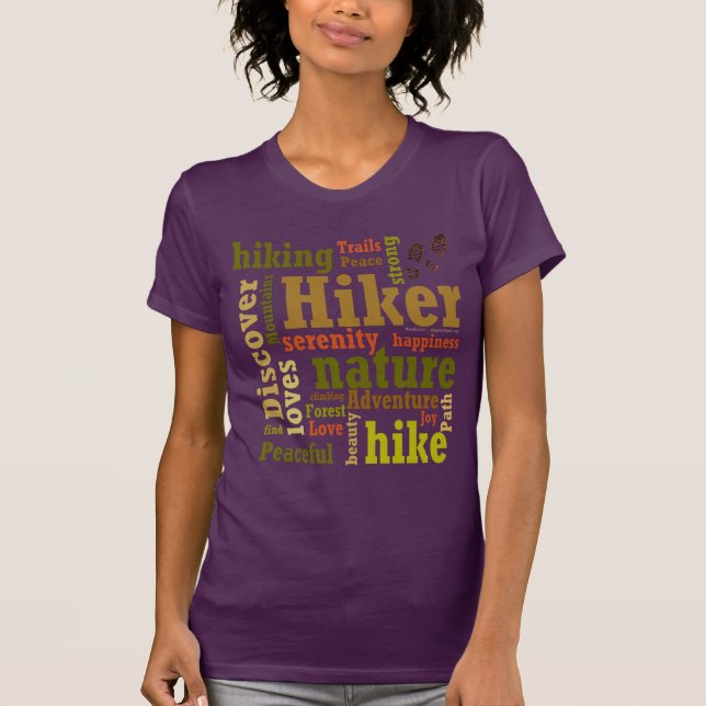 Wanderer Wandern Word Cloud T - Shirt Frauen (Vorderseite)