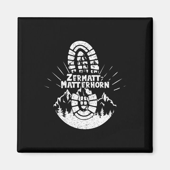 Wanderer Zermatt-Problemhorn Schweiz Wandern Urlau Magnet (Vorne)