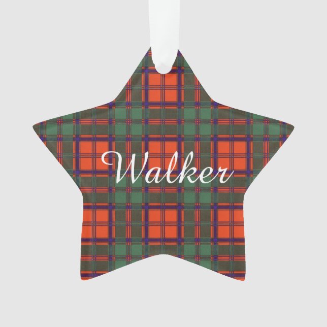 Wandererclan karierter schottischer Kilt Tartan Ornament (Vorderseite)