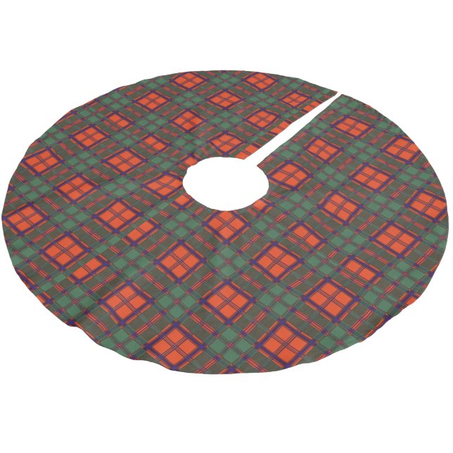Wandererclan karierter schottischer Kilt Tartan Polyester Weihnachtsbaumdecke (Schrägansicht)