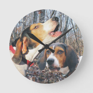 Wanderercoonhound-Walduhr HeulensTreeing Runde Wanduhr
