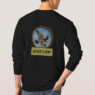Wanderfalke Schwarz Langarm T-Shirt