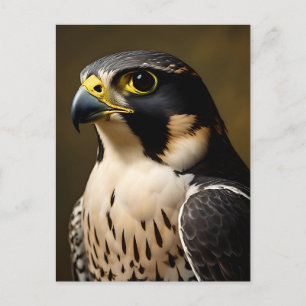 Wanderfalkenporträt Postkarte