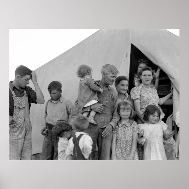 Wanderfamilie während der Pea Harvest — 1939 Poster (Vorne)