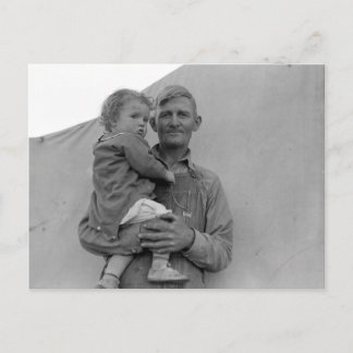 Wanderfamilie während der Pea Harvest — 1939 Postkarte