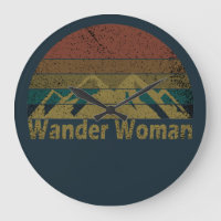Wanderfrau Camping Vintag