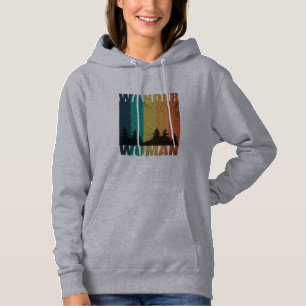 Wanderfrau Camping Vintag Hoodie