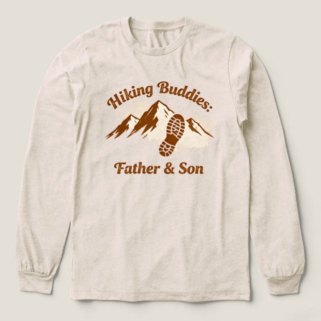 Wanderfreunde Vater-Sohn-Bergabenteuer Tri-Blend Shirt (Design Vorderseite)