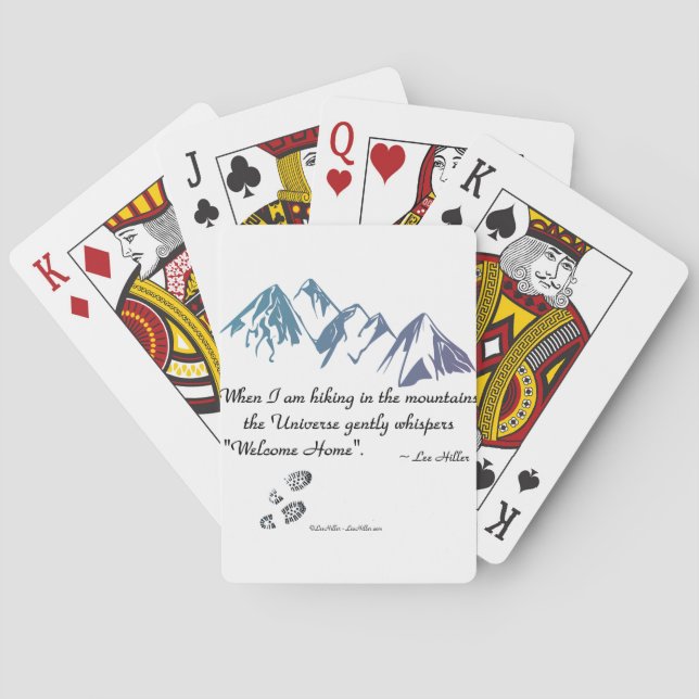 Wandergebirge Universum Flüstern Begrüßung Zuhause Spielkarten (Rückseite)