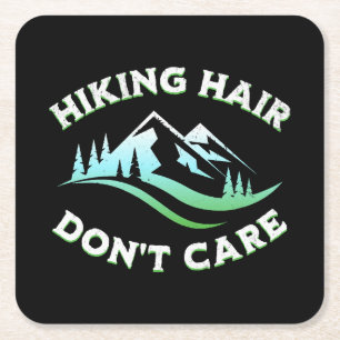 Wanderhair ist dir egal rechteckiger pappuntersetzer