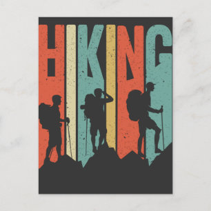 Wanderhemd Abenteuer-Shirt, Vintage Wandern Postkarte