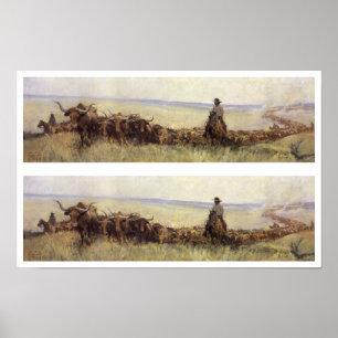 Wanderherd nach Wyoming durch WHD Koerner Poster