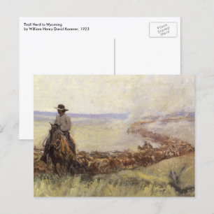 Wanderherd nach Wyoming durch WHD Koerner Postkarte