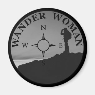 Wanderin Frau Wandern Magnet