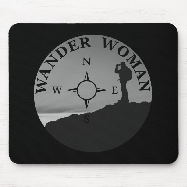 Wanderin Frau Wandern Mousepad (Vorne)