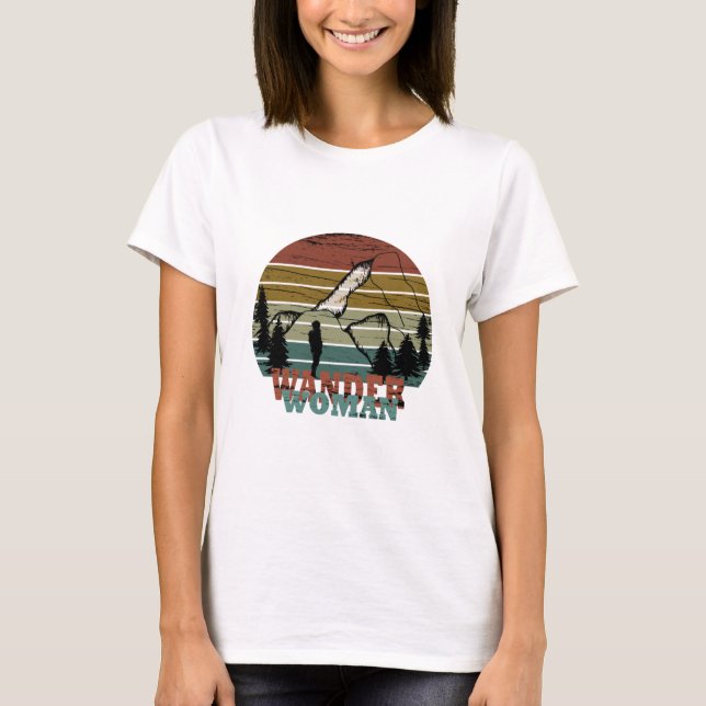 Wanderin Vintag wandern T-Shirt (Vorderseite)