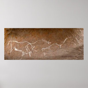 Wandering Bison Herd Poster