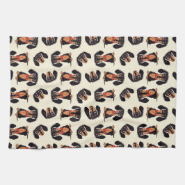 Wandering Dachshund Kitchen Towels Geschirrtuch