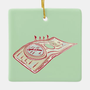 Wanderkompass Keramikornament