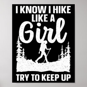 Wanderkunst für Männer Frauen Outdoor Natur Wander Poster
