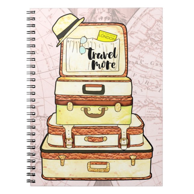 Wanderlust Adventure Luggage Notizblock (Vorderseite)