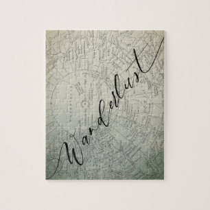 Wanderlust Aquamarin Ombre Watercolor Erlebniskart Puzzle