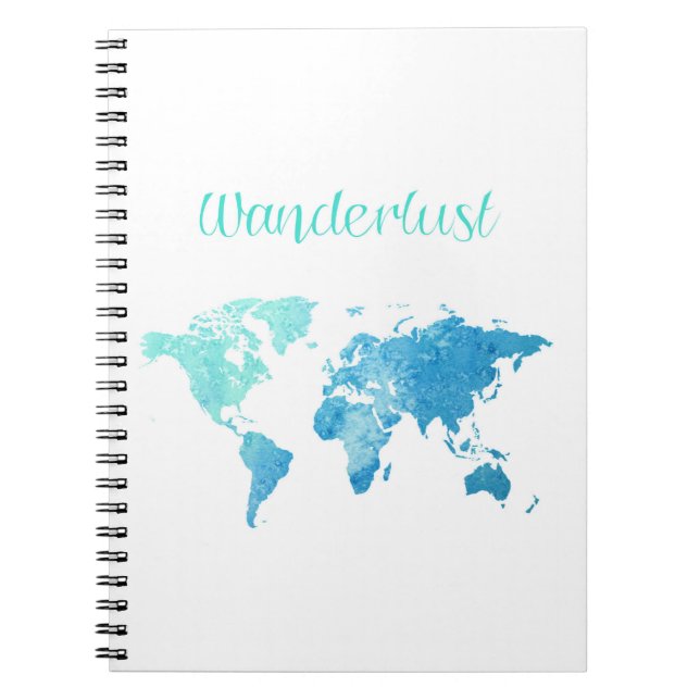 Wanderlust-Aquarell-Notizbuch Notizblock (Vorderseite)