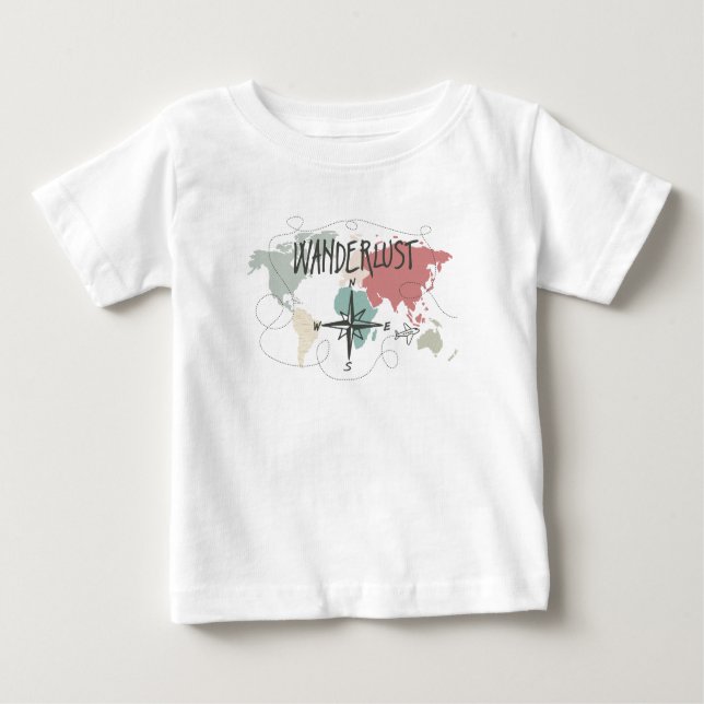 Wanderlust Baby T-shirt (Vorderseite)