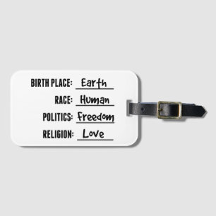 WANDERLUST BIRTHPLACE EARTH LUGGAGE TAG GEPÄCKANHÄNGER